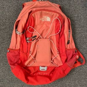 Orange North Face Backpack